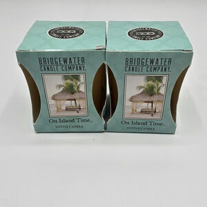Bridgewater Candle Company On Island Time Votive Candle lot of 2 NIB